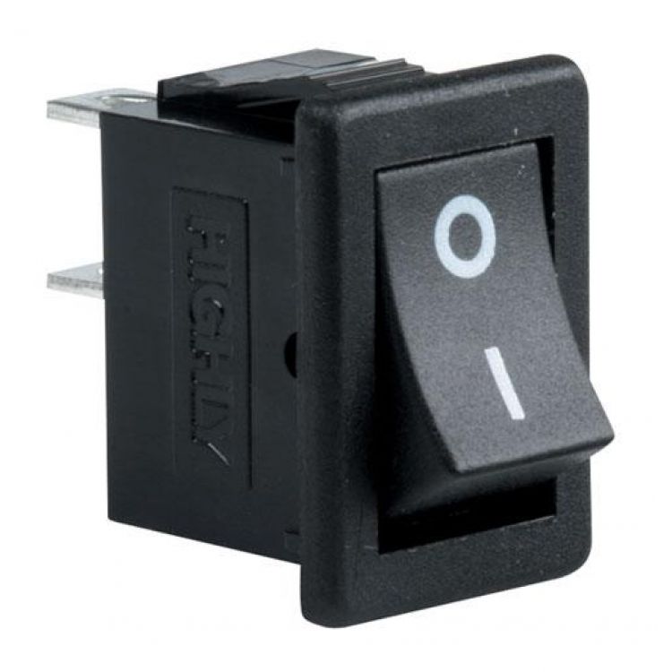 Miniatura Rocker Switch, 1P/1T, 2 Position, 4/2A, 250/1
