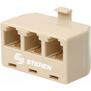 Adaptador "Y", 3 jack a 1 plug, de 4 toma corrientes
