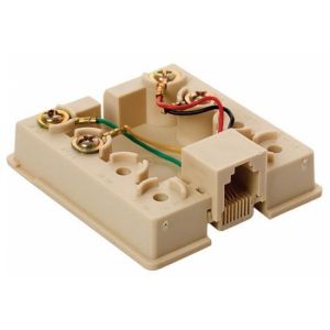 Conector jack telefónico con jack RJ11 de 4 toma corrientes