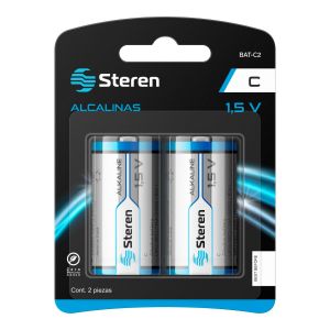 Paquete de 2 pilas alcalinas "C"