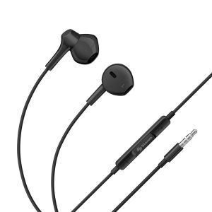 Audífonos manos libres con cable delgado color negro