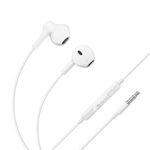 Audífonos manos libres con cable delgado color blanco