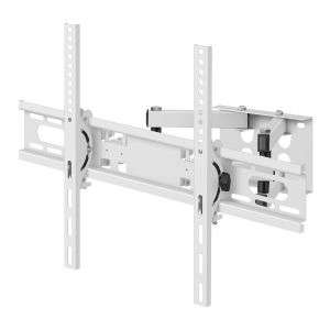 Soporte para TV de 32" a 83", con doble brazo articulado, blanco