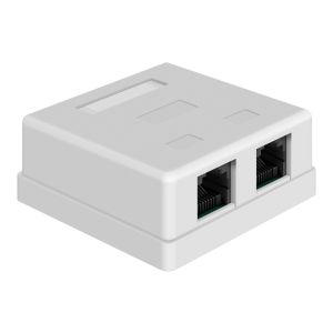 Toma de sobreponer doble RJ45 CAT 6