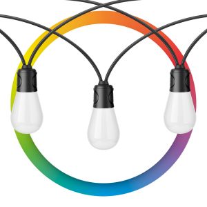 Serie LED Wi-Fi* multicolor RGB+W de 12 bombillos para exterior