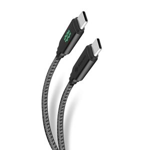 Cable USB C de 2 m 100 W con display que muestra la potencia de carga