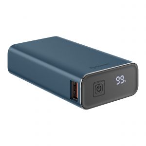 Power Bank de 10,000 mAh PD 20 W / QC 18 W con pantalla digital y carcasa de aluminio-color-azul