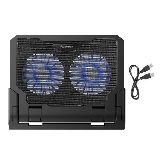 Base Refrigeradora Para Laptop De 10 A 16 Pulgadas - Ventilador Grande, Luz LED, 33.5x25x3cm